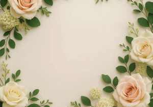 Classic Floral Wedding Background Landscape